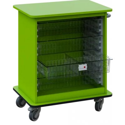 DEXTER 22 TRANSPARENT vozík boxový, otevřený, 880x750x520 mm, jarní zeleň – Hledejceny.cz
