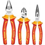 TOTAL sada kleští elektro VDE 1000V, 3ks, kombi 200mm + štípací boční 160mm + půlkulaté přímé 160mm – Hledejceny.cz