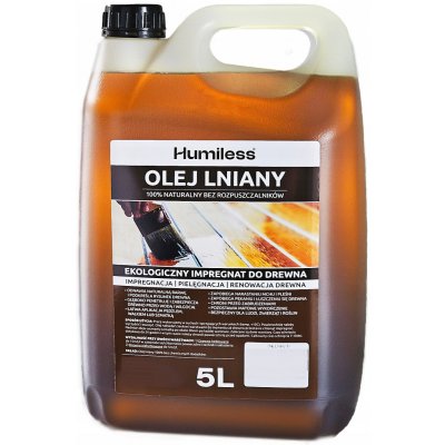 LNĚNÝ OLEJ 100% PŘÍRODNÍ IMPREGNACE NA DŘEVO 5L Humiless – Sleviste.cz