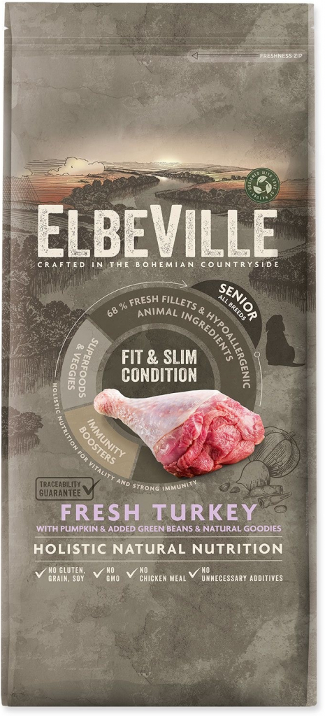 Elbeville Senior All Breeds Fresh Turkey Fit and Slim Condition 11,4 kg