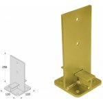 Domax Puw Šroubovací Patka Sloupku Typu T 120 - 120 X 41 X 250 X 8 mm – Hledejceny.cz