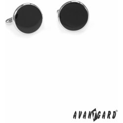 Avantgard manžetové knoflíčky Premium stříbrná lesk černá 573-20562