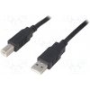 usb kabel BQ Cable CAB-USB2AB/3-BK USB 2.0, USB A vidlice, USB B vidlice, 3m, černý