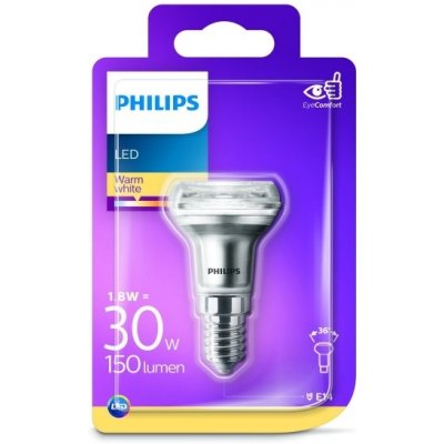 Philips LED žárovka R39 E14 2.2W 30W teplá bílá 2700K , reflektor – Zboží Mobilmania