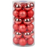 MagicHome Vánoční koule, 30 ks, 6 cm, červená, mix, na vánoční stromek – Hledejceny.cz