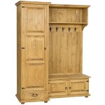 Nábytek z lesa PR704 předsíňová stěna masiv Rustikal 155 x 195 x 43 x 60 cm – Zboží Dáma
