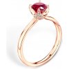 Prsteny Savicki zásnubní prsten růžové zlato rubín ZS17RUB RZ