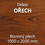 Brons Rovinný plech 1000 x 2000 mm dekor ořech