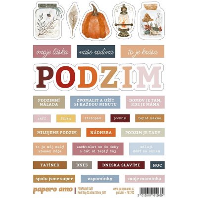 PAPERO AMO ♥ Samolepky - PODZIMNÍ SVĚT / Podzim – Zboží Živě