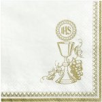 PartyDeco Ubrousky Kalich bílá 33x33cm 20ks – Hledejceny.cz