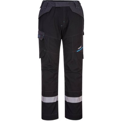 Portwest MODAFLAME WX3 FR402 Nehořlavé reflexní kalhoty Stretch - černá