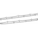 Zlatnictví U Kostela Ozdobný stříbrný náramek na nohu kuličky typ L 981337196 – Zboží Dáma