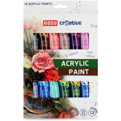 Easy Akrylové barvy 20 ml 12 barev – Zbozi.Blesk.cz