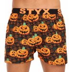 Styx pánské trenky art sportovní guma Halloween dýně (B1755) – Zboží Mobilmania