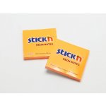 Bloček samolepicí Stick'n Hopax, 76x76 mm, neonově oranžový, 100 lístků – Hledejceny.cz
