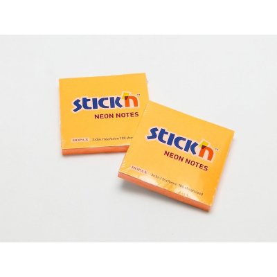 Bloček samolepicí Stick'n Hopax, 76x76 mm, neonově oranžový, 100 lístků – Hledejceny.cz