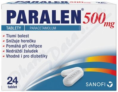 Paralen 500 por.tbl.nob. 24 x 500 mg od 37 Kč - Heureka.cz