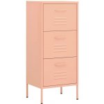 vidaXL Úložná skříň růžová 42,5x35x101,5 cm Ocel – Zboží Dáma