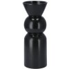 Váza Textilomanie Černá keramická váza BUKAN HIGH 27 cm