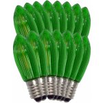 ElektroSkalka Žárovky LED svíčky 14V až 55V/0,3W E-10 Filament 15ks zelené (1ks) – Hledejceny.cz
