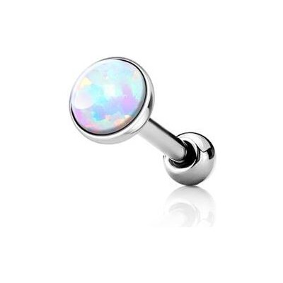 Šperky4U cartilage piercing do ucha bílý opál CP1087-OP17-03 – Zboží Mobilmania