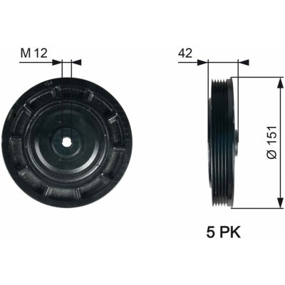 Řemenice, klikový hřídel GATES TVD1116 – Zboží Mobilmania