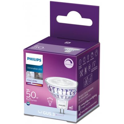 Philips LED Stmívatelná žárovka GU5,3/7W/12V 4000K P5030 – Zboží Živě
