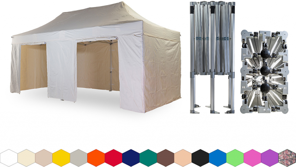 TENTino BIG HEXAGON EXTREME 4x6 m 2A KRÉMOVÁ 6 noh