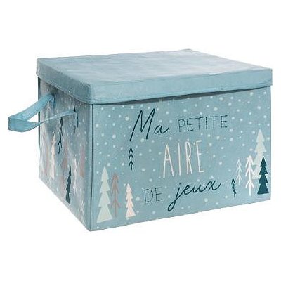 Atmosphera Textilní box hřiště 2 v 1 40 x 28 x 32 cm modrá – Hledejceny.cz