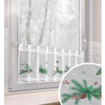 Vánoční dekorační krátká vitrážová záclona do kuchyně PINE CONES 150x30 cm MyBestHome – Hledejceny.cz