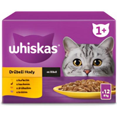 Whiskas drůbeží výběr ve šťávě pro dospělé kočky 12 x 85 g