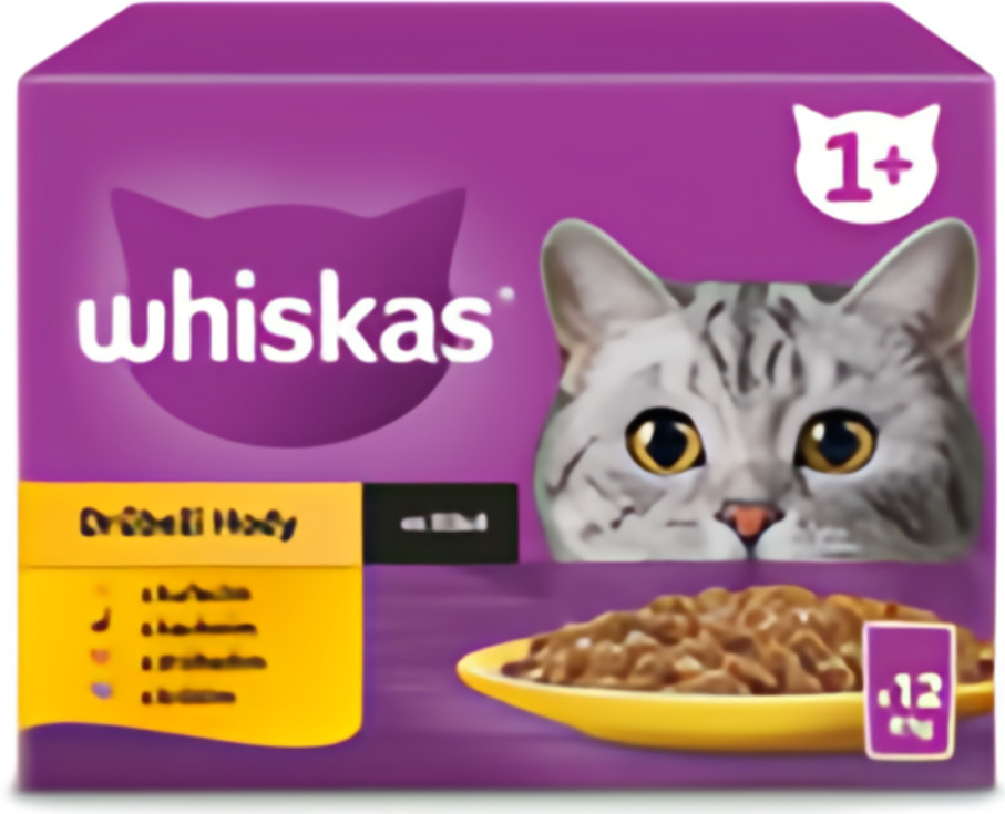 Whiskas drůbeží výběr ve šťávě pro dospělé kočky 12 x 85 g