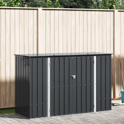 Omaxi zahradní úložná bedna 214 x 82 x 132 cm ocel černá 750518 – Zboží Mobilmania
