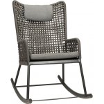 Stern Houpací křeslo Greta, 64x100x106 cm, rám lakovaný hliník anthracite, lankový výplet platin, rychleschnoucí výplň, venkovní látka silk grey – Hledejceny.cz