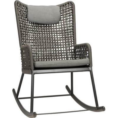 Stern Houpací křeslo Greta, 64x100x106 cm, rám lakovaný hliník anthracite, lankový výplet platin, rychleschnoucí výplň, venkovní látka silk grey – Hledejceny.cz