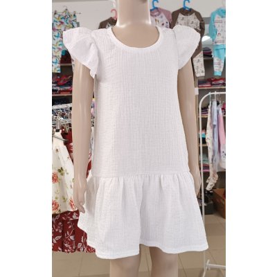 Textil-EBi mušelínové šaty bílé se stříbrem – Sleviste.cz