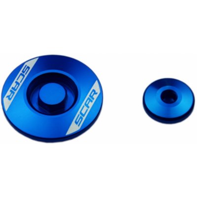 SCAR závodní servisní víčka motoru YAMAHA YZ 450F 23-25, YZ 450FX 24-25, WR 450F 24-25 barva světle modrá | Zboží Auto