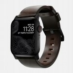 Nomad Modern kožený řemínek Apple Watch černý NM1A4RBM00 – Zboží Mobilmania