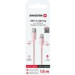 Swissten 71529205 USB-C / Lightning, 1,5m, růžový – Zboží Mobilmania