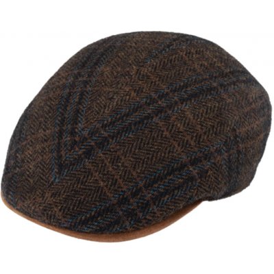 Fiebig Headwear since 1903 Pánská vlněná bekovka rybí kost cognac Harris Tweed – Hledejceny.cz
