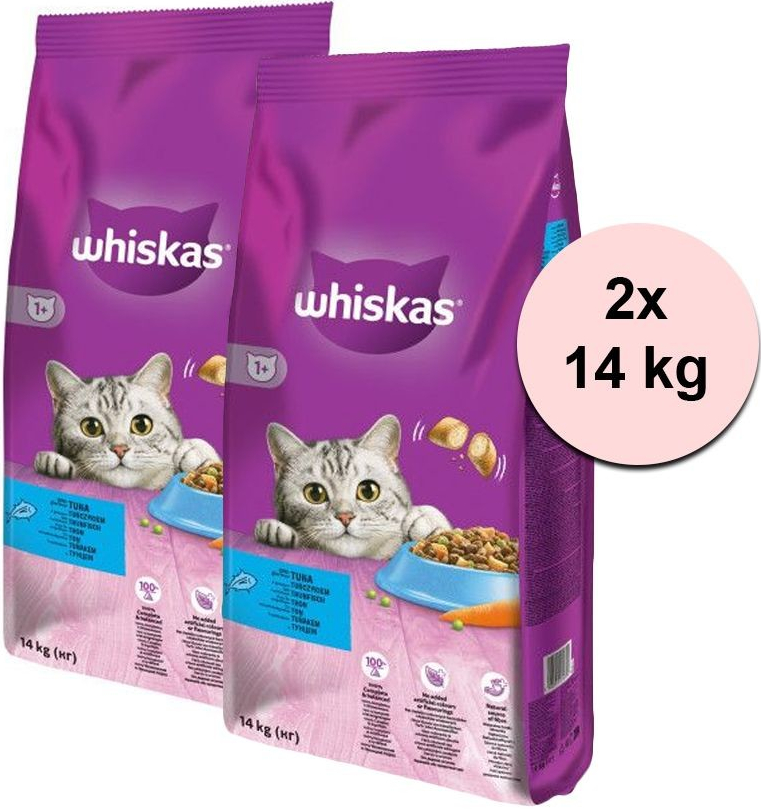 WHISKAS s tuňákem 2 x 14 kg