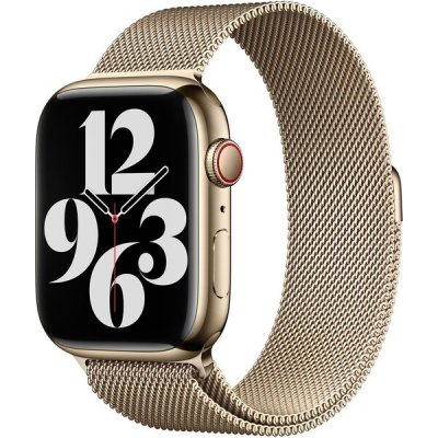 Apple Watch 45mm řemínek milánský tah zlatý MTJP3ZM/A – Zboží Mobilmania