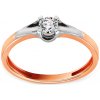 Prsteny iZlato Forever diamantový zásnubní prsten z růžového a bílého zlata Andria KU578R