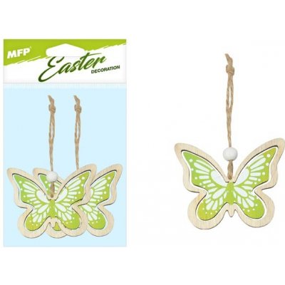 UNIPAP závěs Motýli dřevo 2ks/7cm zelení 2221616 – Hledejceny.cz