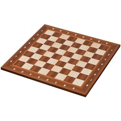 Šachovnice dřevěná - London, hnědá s popisem - 55 mm – Sleviste.cz