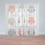 Sablio Záclony Sovy: 2ks 150x250cm – Hledejceny.cz