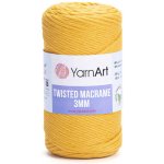 Pletací příze YarnArt TWISTED MACRAME 3mm 796 hořčicově žlutá, jednobarevná, 250g/195m – Zboží Mobilmania