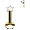 Piercing Šperky4U piercing do brady zlacený LB01084GD-1206