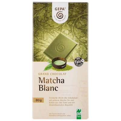 Gepa Bio bílá s čajem Matcha, 80 g – Zboží Dáma