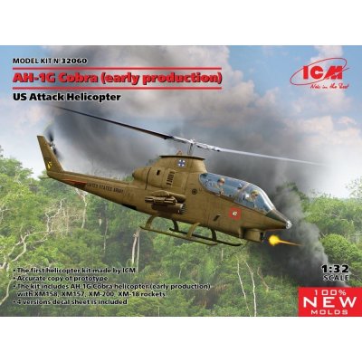ICM AH-1G Cobra US Attack Helicopter 4x camo 32060 1:32
